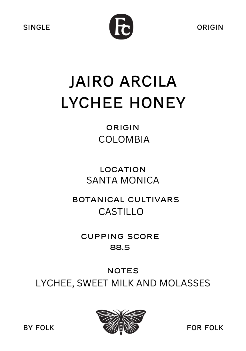 Colombia-Jairo Arcilla -Lychee Honey Processed